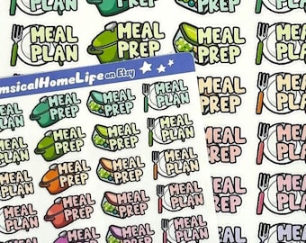 Meal Planning Labels - Meal Prep Planner Stickers