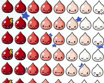 Period Tracker Planner Stickers: Women's Health Journal, Mood Tracker