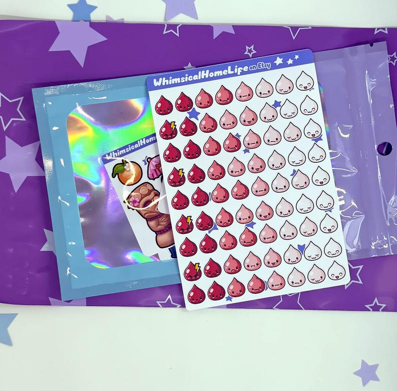 mini period tracker planner stickers period mood stickers