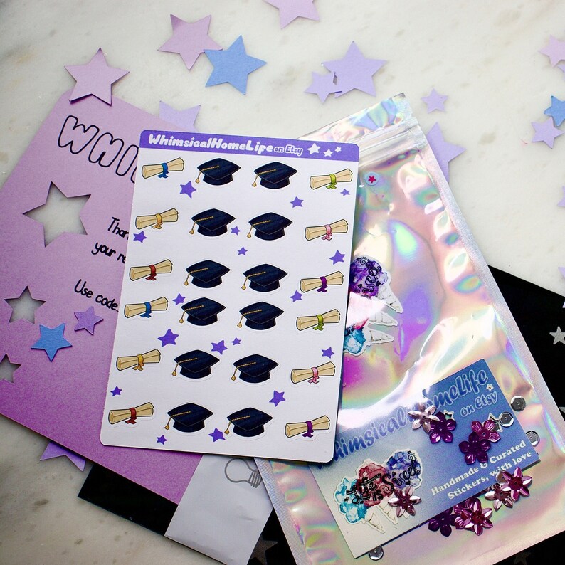 Class of 2025 High School Graduation Sticker Sheet Removable Planner