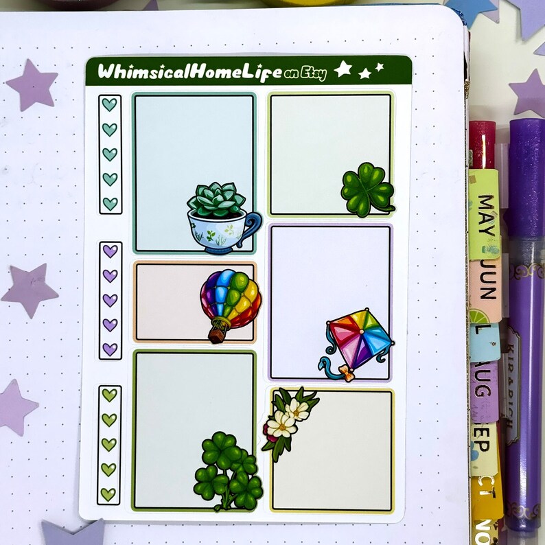 March Coordinating Labels and Bullet Lists for planners