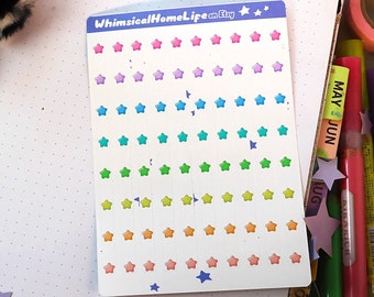 Bulleted List Strip Sticker .5 cm grid - Bullet Journal Future Log - Monthly Log & Weekly Task