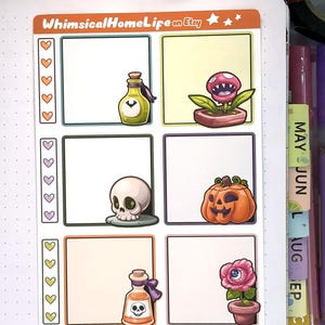 October spooky theme labels and list stickers