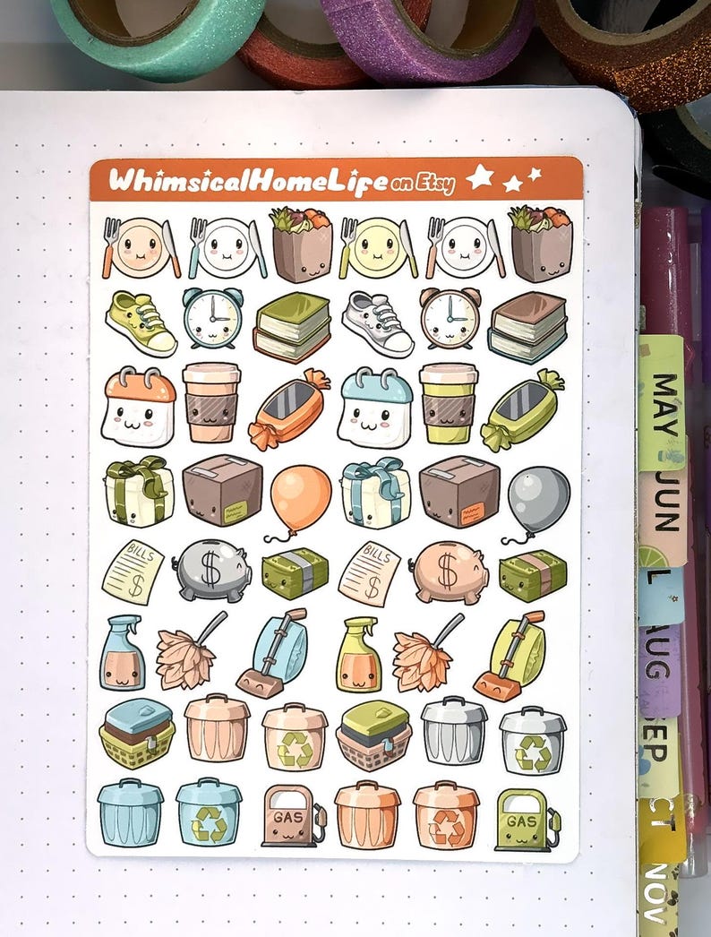 October planner sticker icons