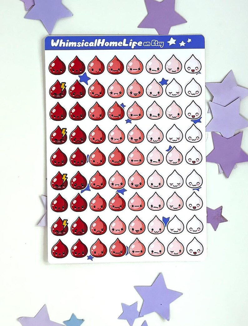 mini period tracker planner stickers period mood stickers