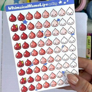 mini period tracker planner stickers period mood stickers