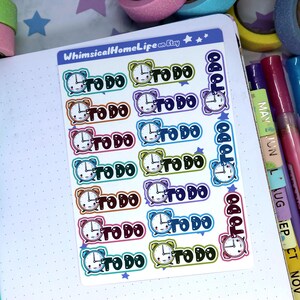 To Do Planner Stickers: Reminders and Todo List Tracking Old Style Label
