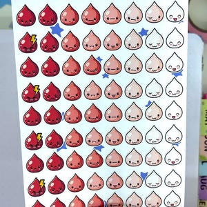 mini period tracker planner stickers period mood stickers