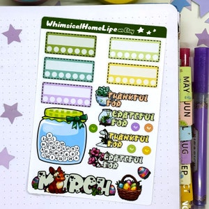 March planner Habit Trackers - Weekly and Monthly Habit Trackers, Gratitude Prompts
