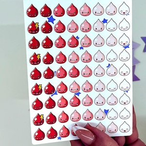 mini period tracker planner stickers period mood stickers