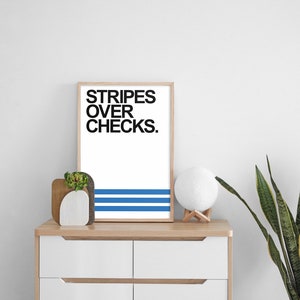 Rayures sur les carreaux, art hypebeast, art de baskets, art mural imprimable, téléchargement numérique