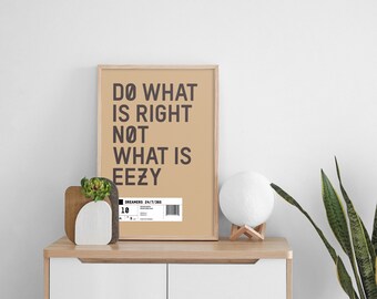 EEZY Box Zitat, Hypebeast Kunst, Sneaker Kunst, druckbare Wandkunst, digitaler Download