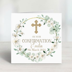 Personalised Confirmation Card Confirmation gift zdjęcie 1