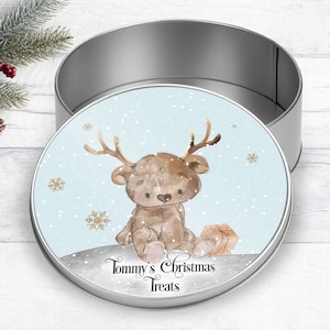 Personalisierte Weihnachts-Leckereien Dose - Weihnachtssüßigkeiten Dose - Heiligabend Geschenk