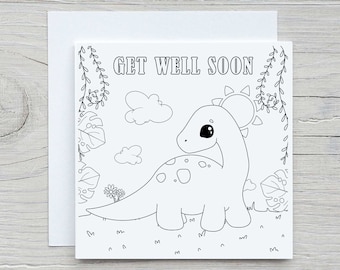 Get Well Soon Card Coloring Pages