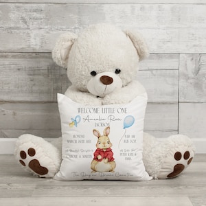 Cojín personalizado para el nacimiento del bebé, regalo para recién nacido