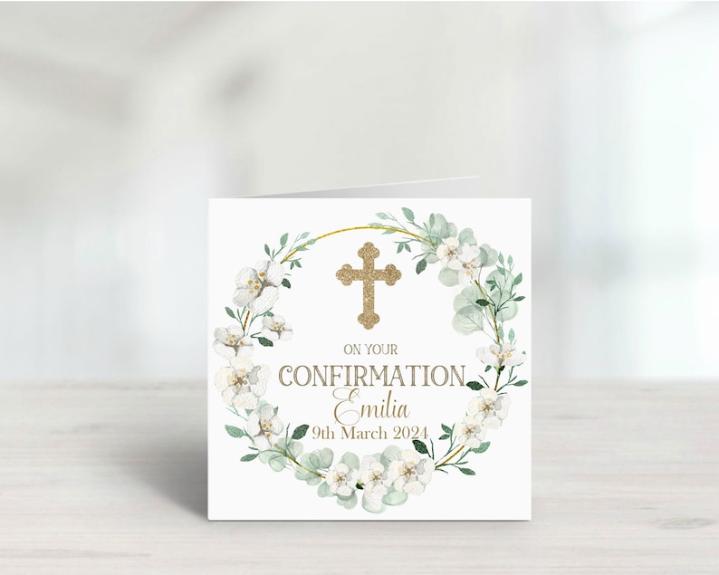 Personalised Confirmation Card Confirmation gift zdjęcie 1