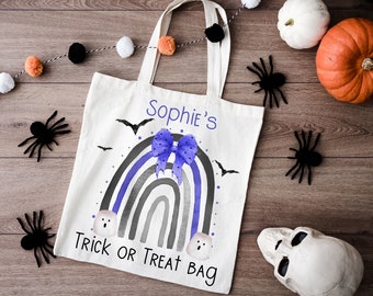 Personalised Halloween bag, Halloween trick or treat bag, Halloween gift bag