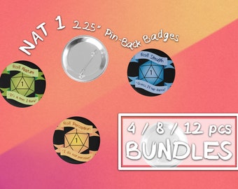 NAT 1 Badge BUNDLE! [DnD Inspired Accessories]
