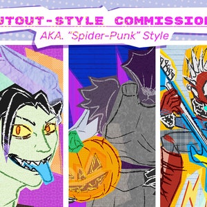 Cutout Style Digital Comics-Like Commissions