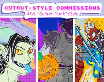 Cutout Style Digital Comics-Like Commissions