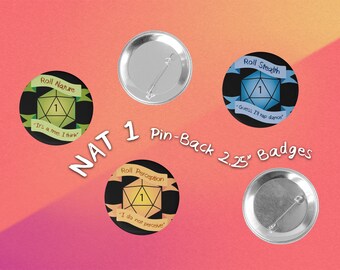 NAT 1 Buttons [DnD Inspired Accessories]