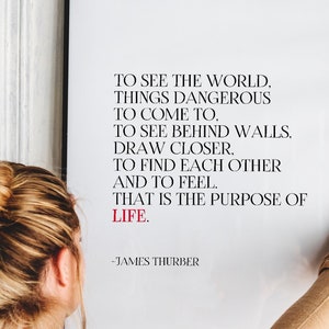 Walter Mitty, Poster, Citazione, Vita, La vita segreta di, Per vedere il mondo, Cose pericolose da fare, Scopo della vita, Regalo, Decorazione murale
