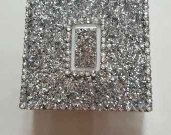 Glitter light switch cover. Bling!! More Colours No glue.single,double,triple