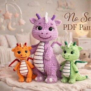 Drakvirkmönster PDF | Amigurumi Drakplysch | Fantasyleksak | Nybörjarvänlig | Direktnedladdning