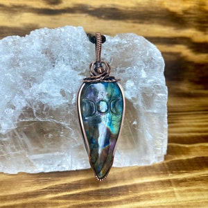 Engraved Moon Pendant