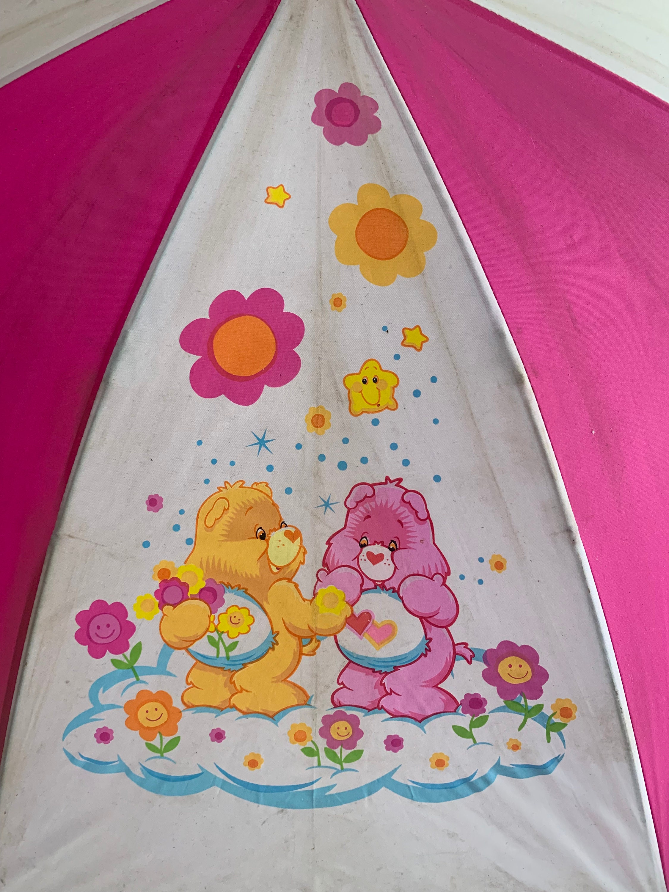 Vintage Care Bears Kids Umbrella - Cheer Bear Handle