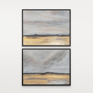 2 piece wall art canvas - natural landscape - Minimalistic landscape -Shabby Chic Wall Art