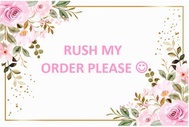 Rush Order Request - Etsy