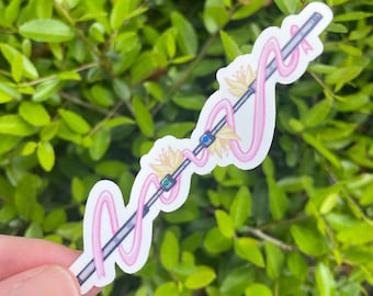 Aerith Gainsborough Staff Glossy Sticker | FF7 | Final Fantasy VII