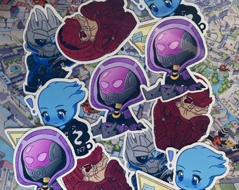 Mass Effect Squadmate Stickers | ME1 | RPG | N7