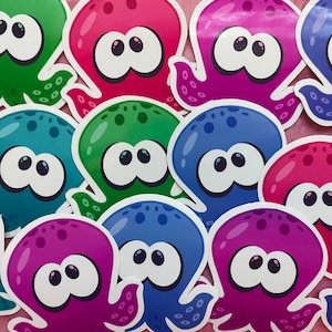 Octoling Stickers |  Splatoon | Rainbow | Colors | Cute