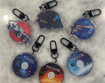 Mass Effect Inspired Arcylic Keychains (Version 2.0!) | Holographic | Charms | RPG | N7