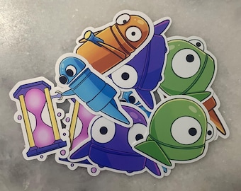 REPO Game Sticker Set | Funny Horror Bots, Waterproof Vinyl
