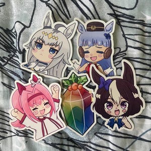 Umamusume Pretty Derby Cute Sticker Set #1 | Glossy Vinyl | Gacha