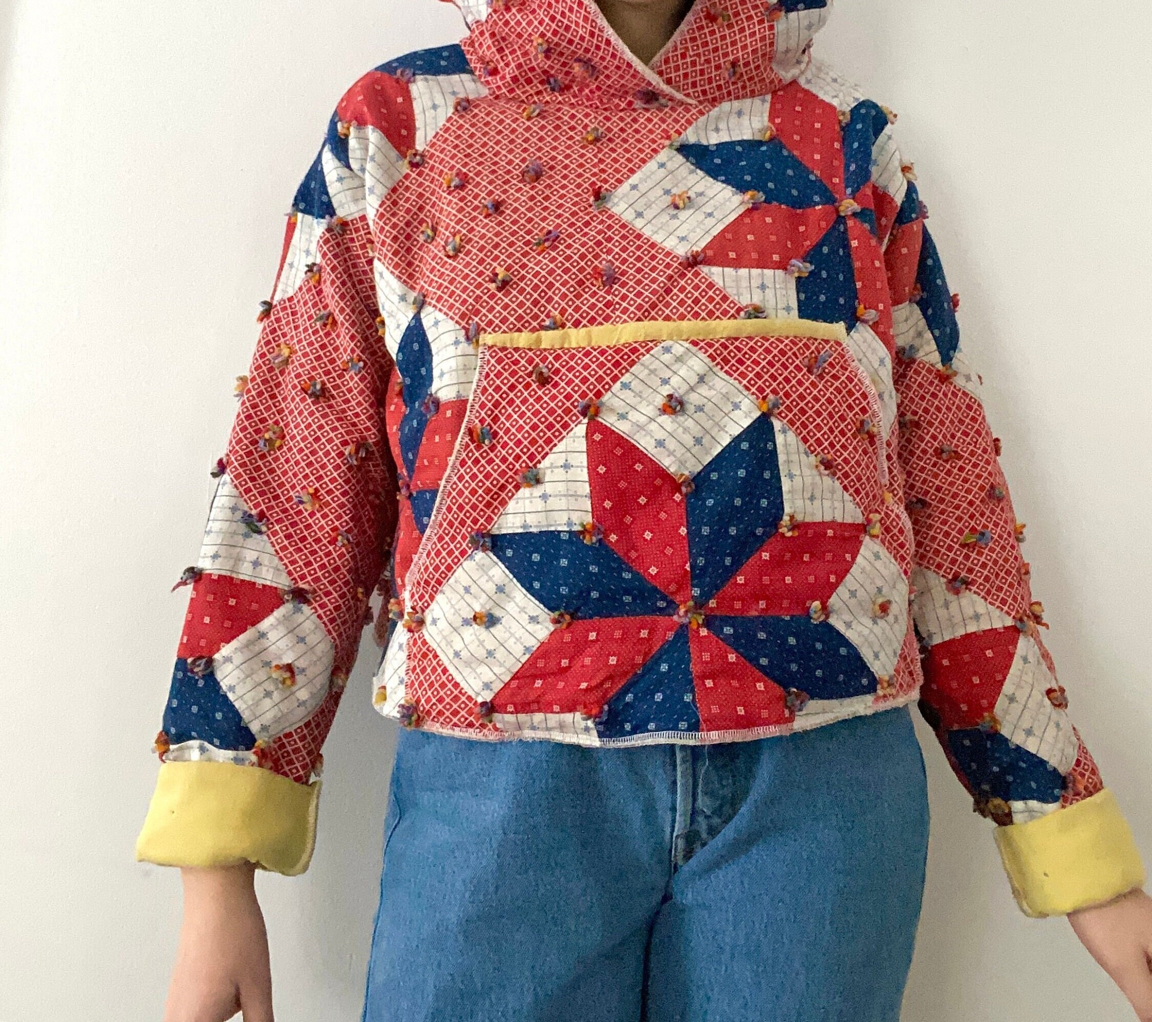 ジャケット・アウター My Shawty quilt hoodie coat Quilted Hoodie, Hoodie Made From Quilt, Repurposed Quilt