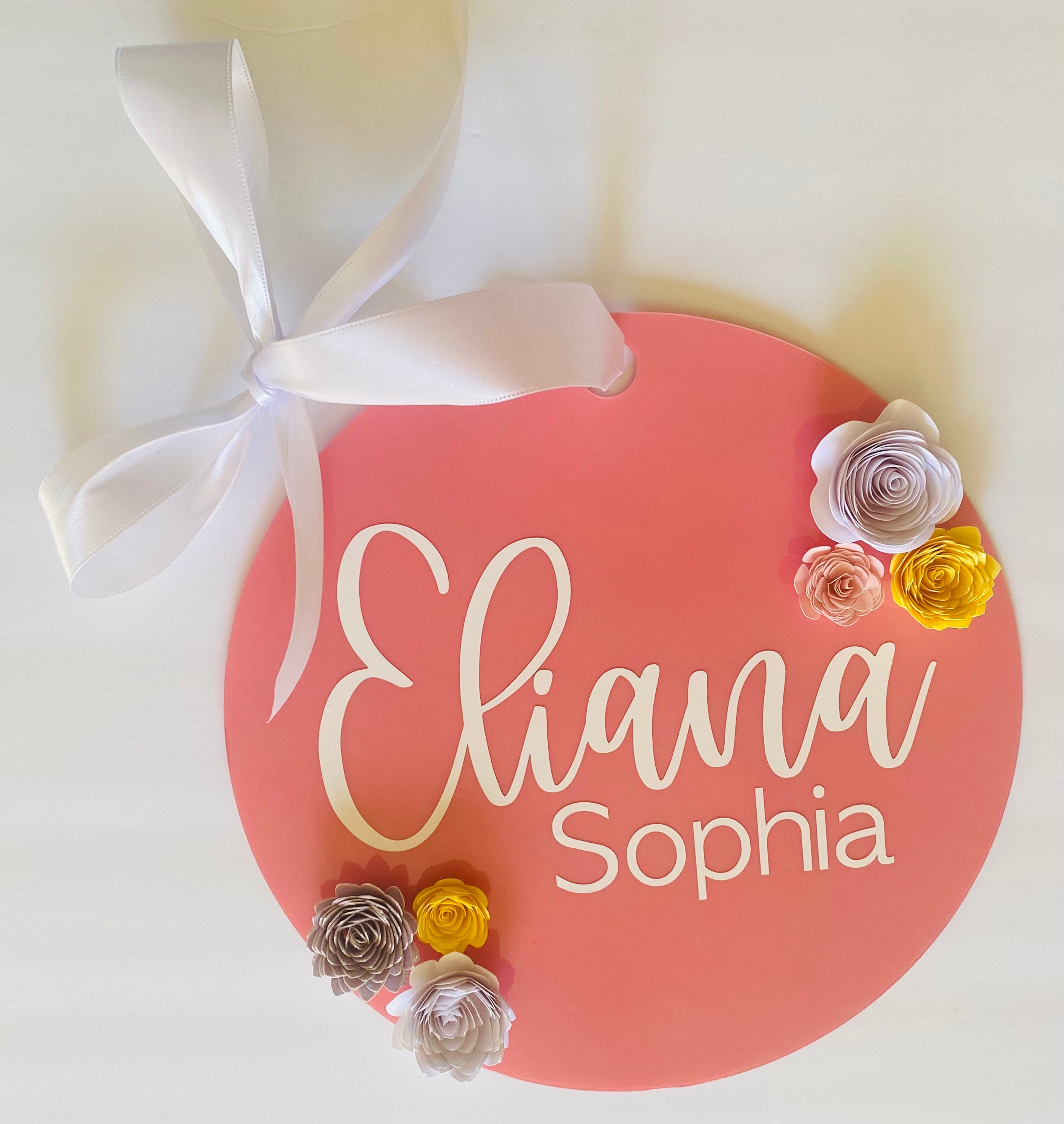 Available In 12 Colors Personalized Solid Acrylic Hanging Name Plaques 