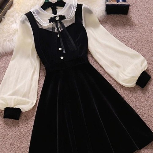 Cottagecore Dress 2 Pc Winter Shirt Skirt Dress Dark - Etsy