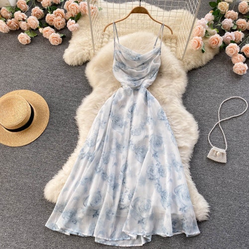 Cottagecore Dress Milkmaid Dress Vintage Floral Romantic Y2K - Etsy