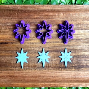 North Star Polymer Clay Cutters, Christmas Clay Cutters, Holiday Clay Cutter