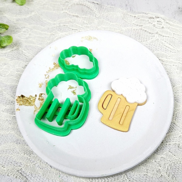 Beer Mug Cutter for Polymer Clay, Saint Patrick's Day Clay Cutter