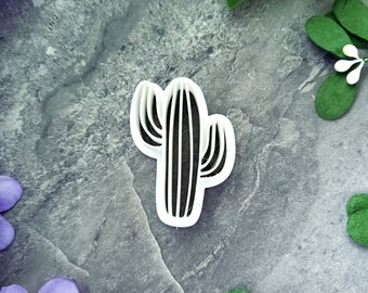 Cactus Embossed Clay Cutter, Cactus Cutter, Polymer Clay Cutters, Earring Jewelry Making