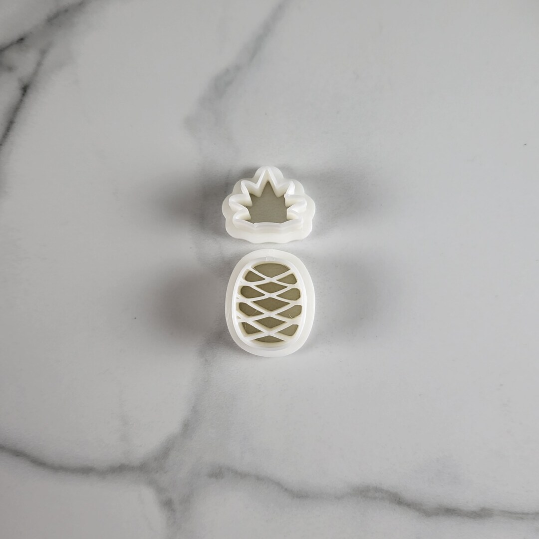 2 Piece Pineapple Clay Cutter for Polymer Clay, Cute Food Cutter ...
