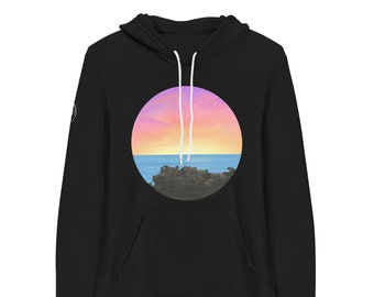 Beach Sunset Hoodie in Black