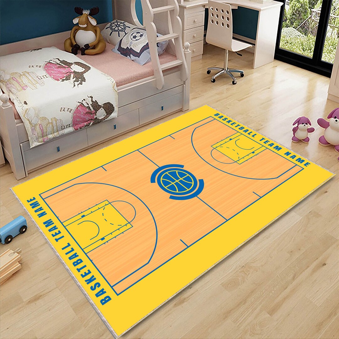 Basketball Court Basketball Rug Basketball Court Rug Boys Etsy