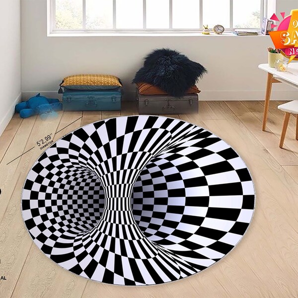 3d Illusion Rug Etsy